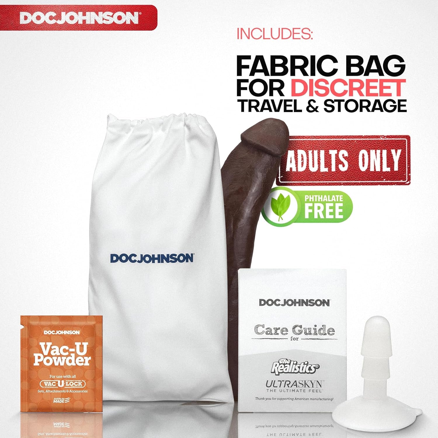 Signature Series - Dredd - 13.5 Inch ULTRASKYN Dildo with Removable Vac-U-Lock Suction Cup - F-Machine & Harness Compatible - for Adults Only, Chocolate