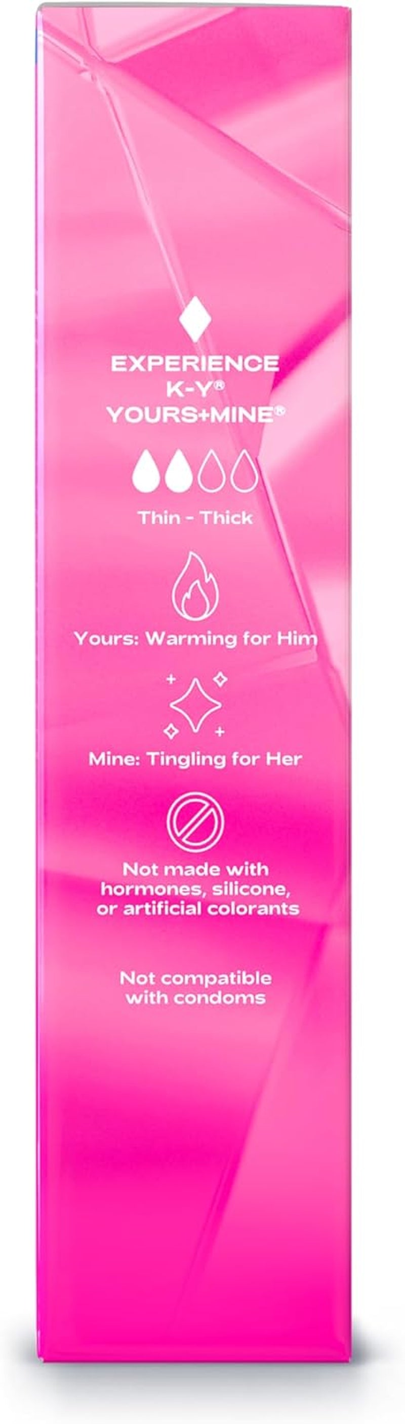 Yours + Mine Couples Personal Lube, Two Personal Lubricants, Water Based Lube for Women & Glycerin-Based Lube for Men, 2 X 1.5 FL OZ