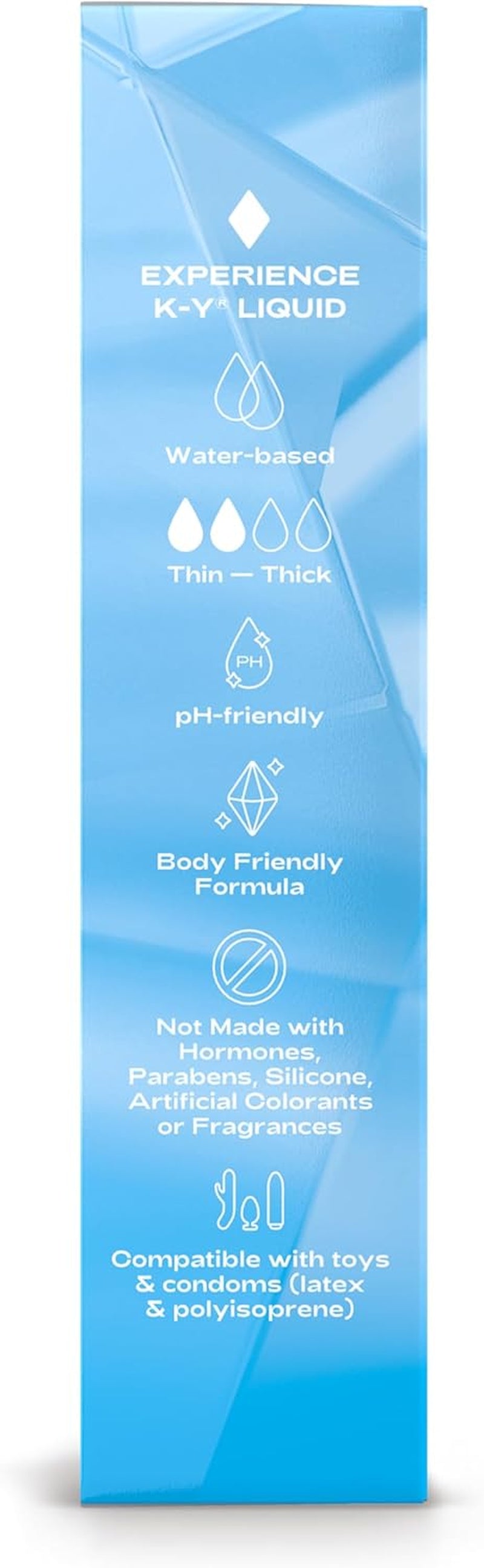 Liquid Lube, Personal Lubricant, NEW Water-Based Formula, Safe for Anal Use, Safe to Use with Latex Condoms, for Men, Women and Couples, Body Friendly 4.5 FL OZ