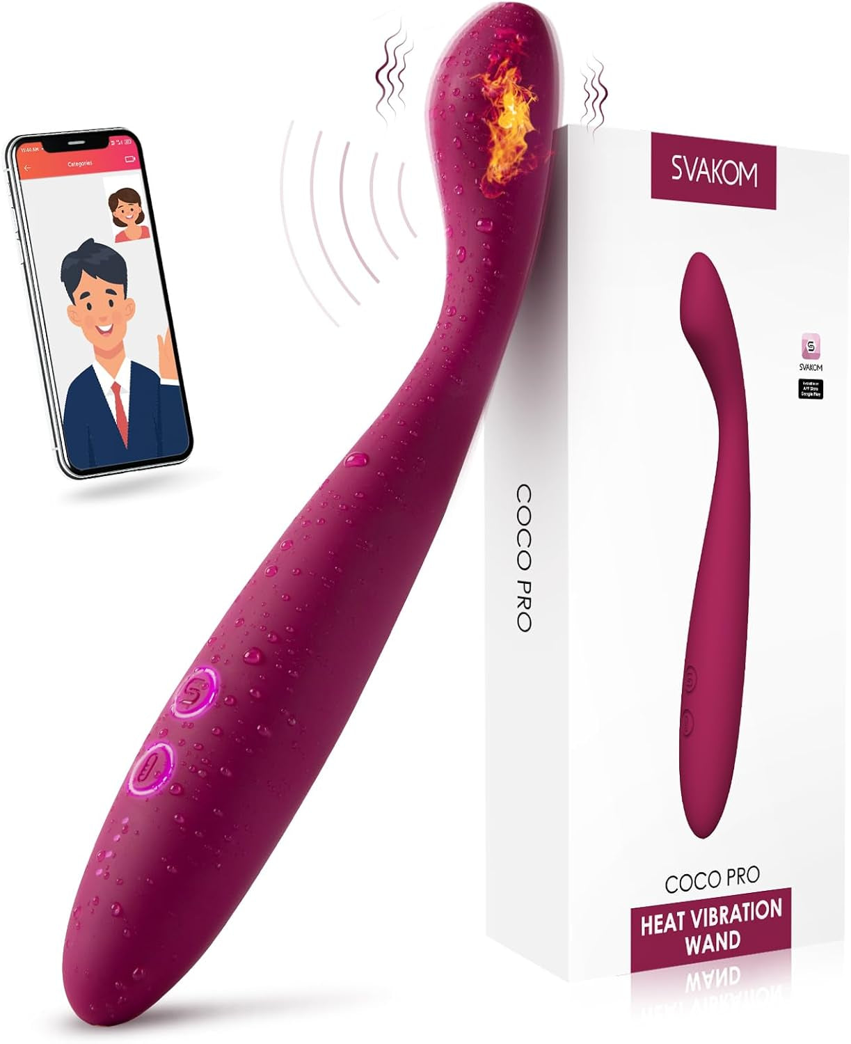Heated G-Spot Vibrator Sex Toy -  2024 Updated APP Remote Control Heating Finger Vibrators with 5 * 5 Vibrations - Clitoral Vibe Personal Wand Massagers Adult Sex Toys for Women Climax Pleasure