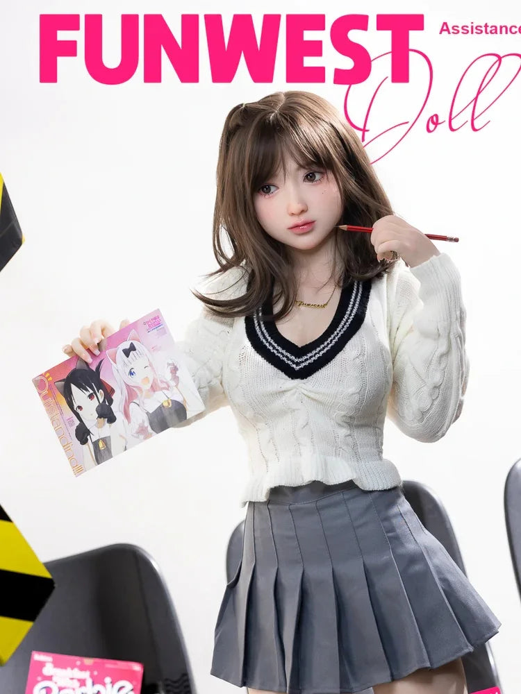 152cm(5ft）D Cup White Amy TPE Petite Mini Sex Doll – Realistic Silicone Body for Ultimate Pleasure｜Fun West Doll