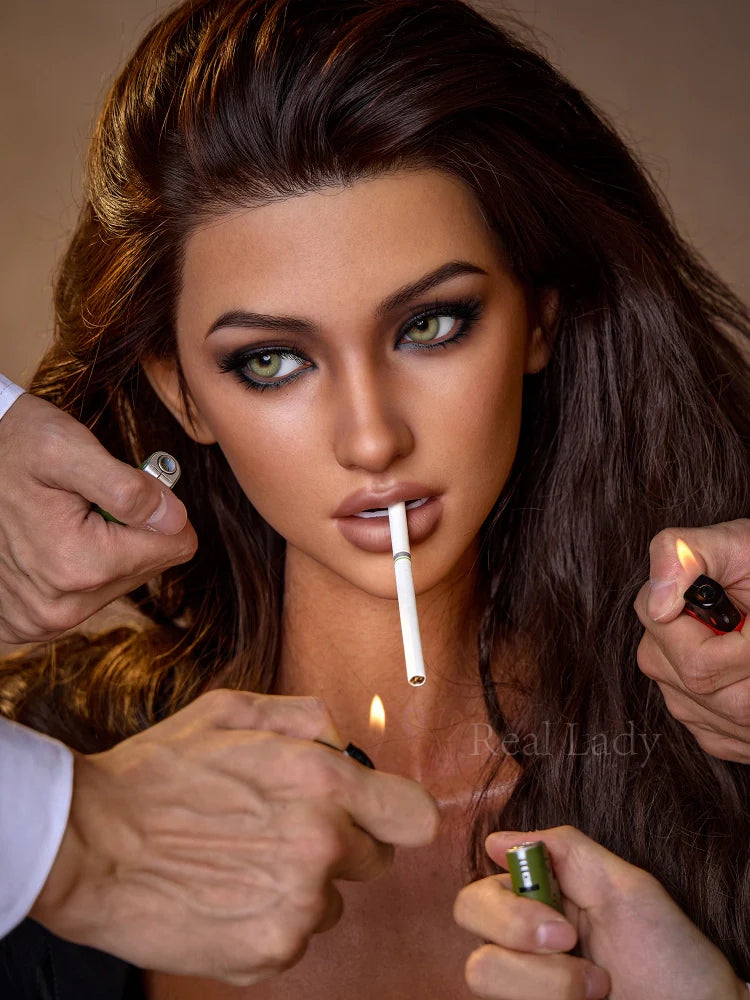 150cm(4.9ft)-27.6kg F Cup ROS Max R8 Black Silicone Sex Doll｜Real Lady