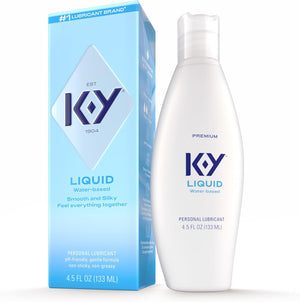 Liquid Lube, Personal Lubricant, NEW Water-Based Formula, Safe for Anal Use, Safe to Use with Latex Condoms, for Men, Women and Couples, Body Friendly 4.5 FL OZ