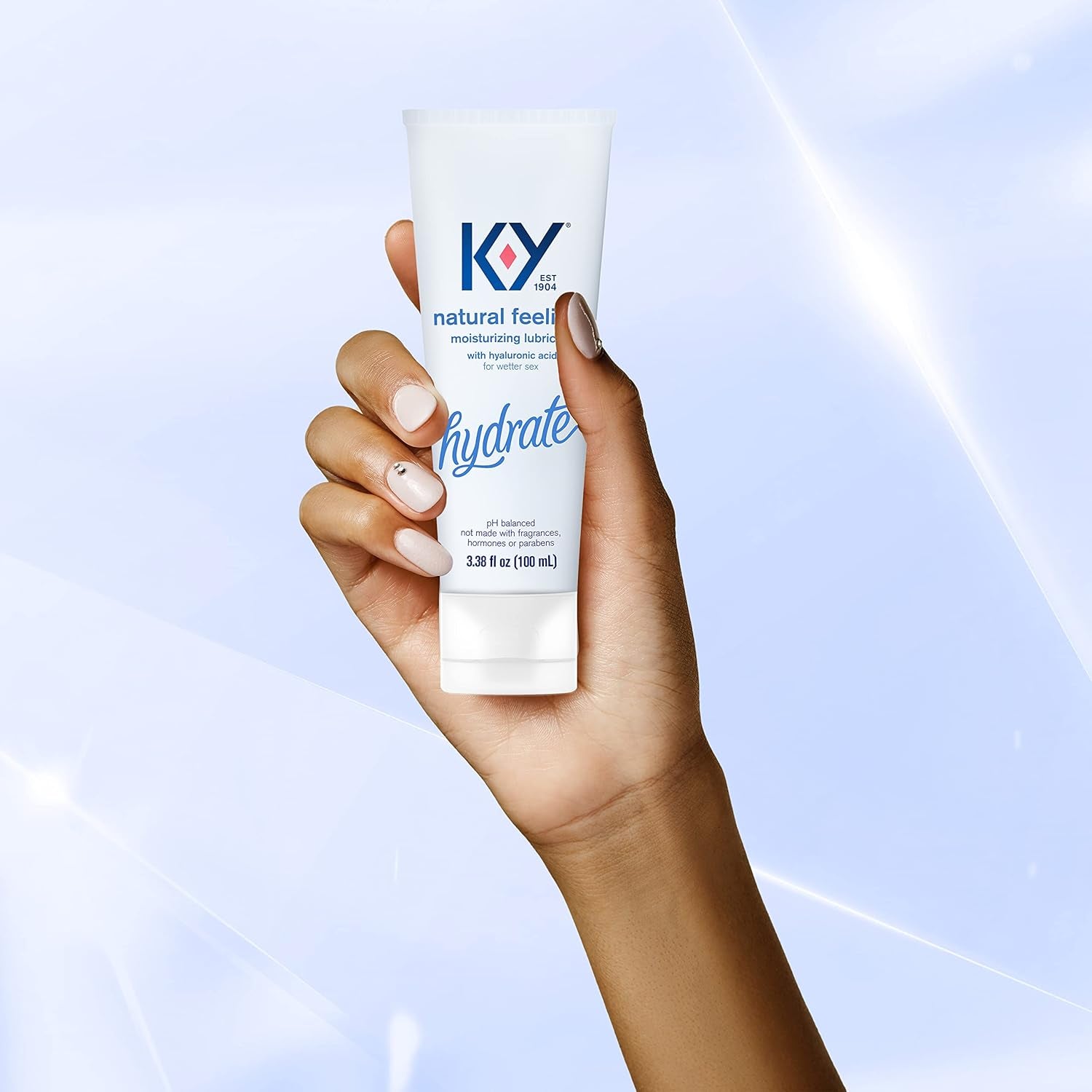 Water Based Lube Natural Feeling 3.38 Fl Oz Personal Lubricant for Adult Couples, Men, Women, Vaginal Moisturizer, Ph Balanced, Hormone & Paraben Free, Latex Condom Compatible