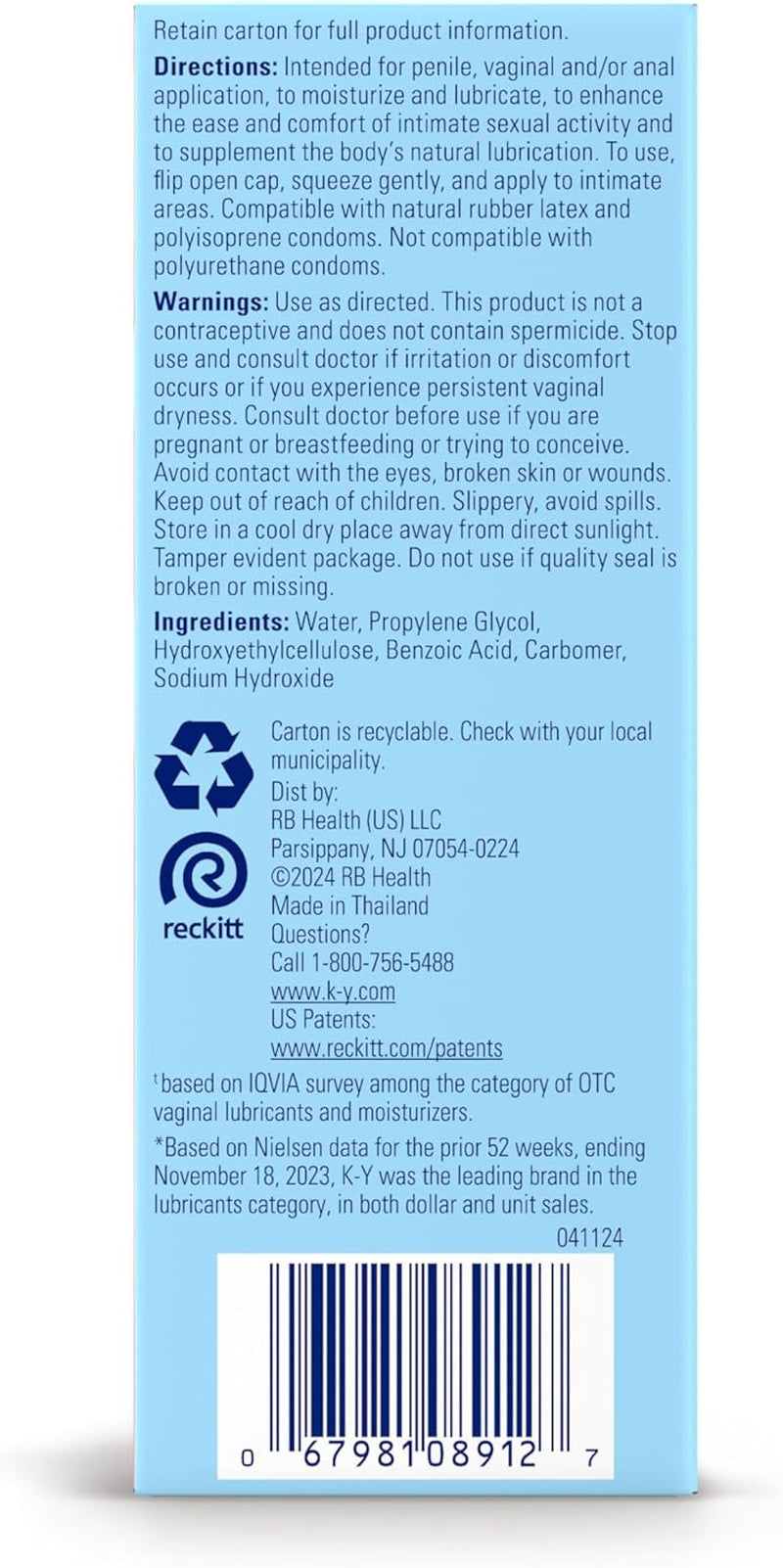 Jelly Personal Lubricant, Body-Friendly Water-Based Formula, Safe for Anal Sex, Safe to Use with Latex Condoms. Glide into a Wetter, Better Experience Every Day. for Men, Women, Couples, 4 FL OZ