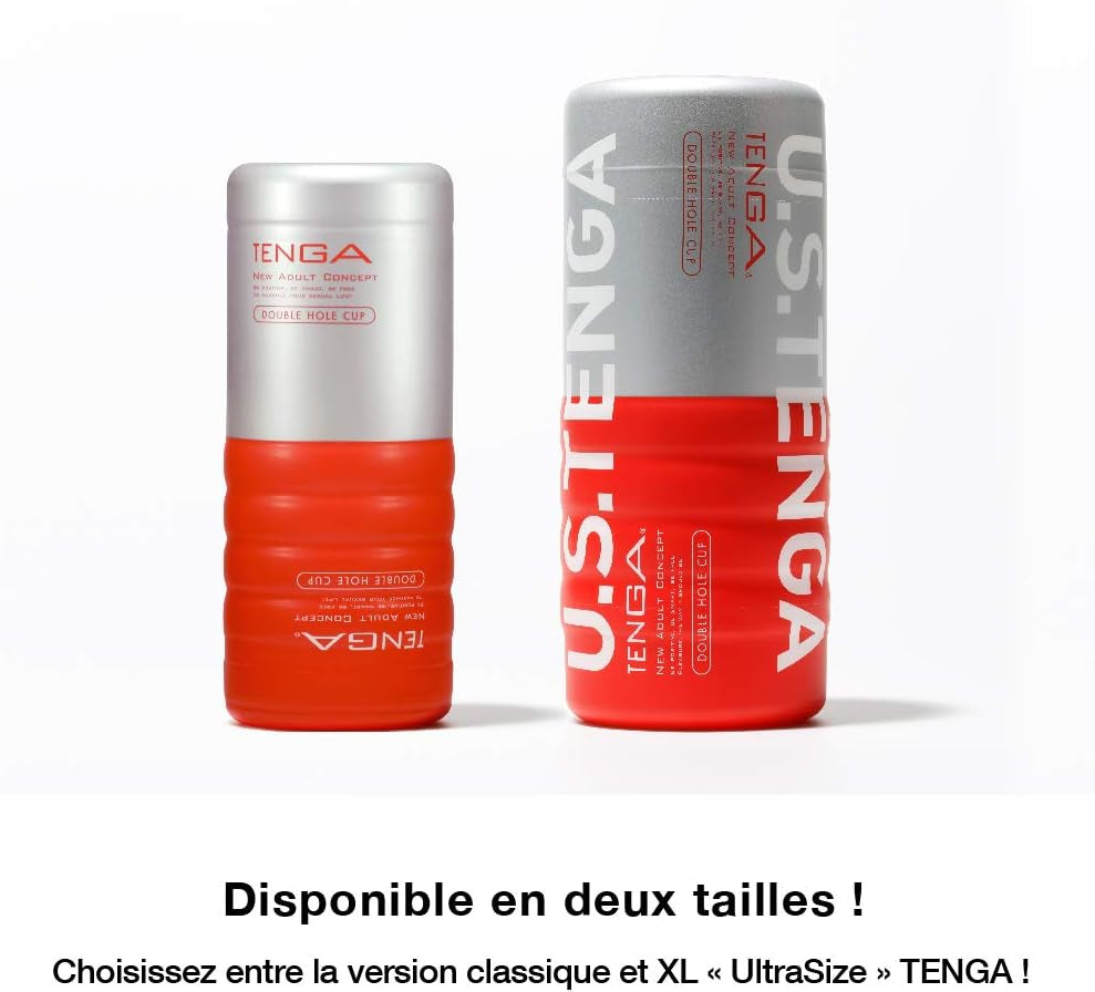 TOC-004US Ultra-Size Pre-Lubricated Double-Hole Male Masturbator Cup with Powerful Suction