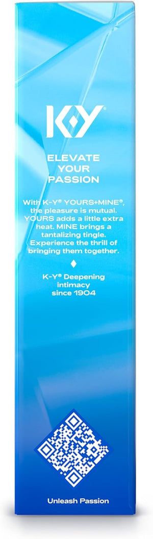 Yours + Mine Couples Personal Lube, Two Personal Lubricants, Water Based Lube for Women & Glycerin-Based Lube for Men, 2 X 1.5 FL OZ