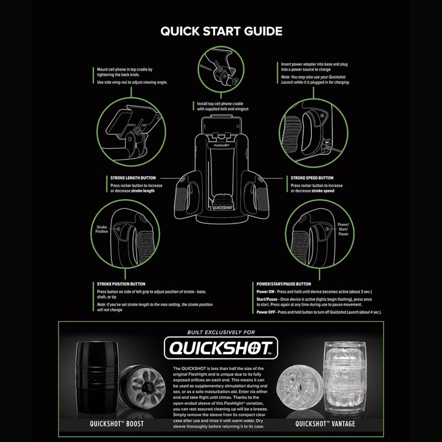 Quickshot Launch | Gamer Style Controls for Stroke Length and Speed