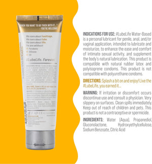 Lubelife Thick Water Based Lube – Gel Personal Lubricant for Men, Women & Couples – Non-Drip Jelly Texture, Toy & Condom Safe, Travel Size, 4 Fl Oz