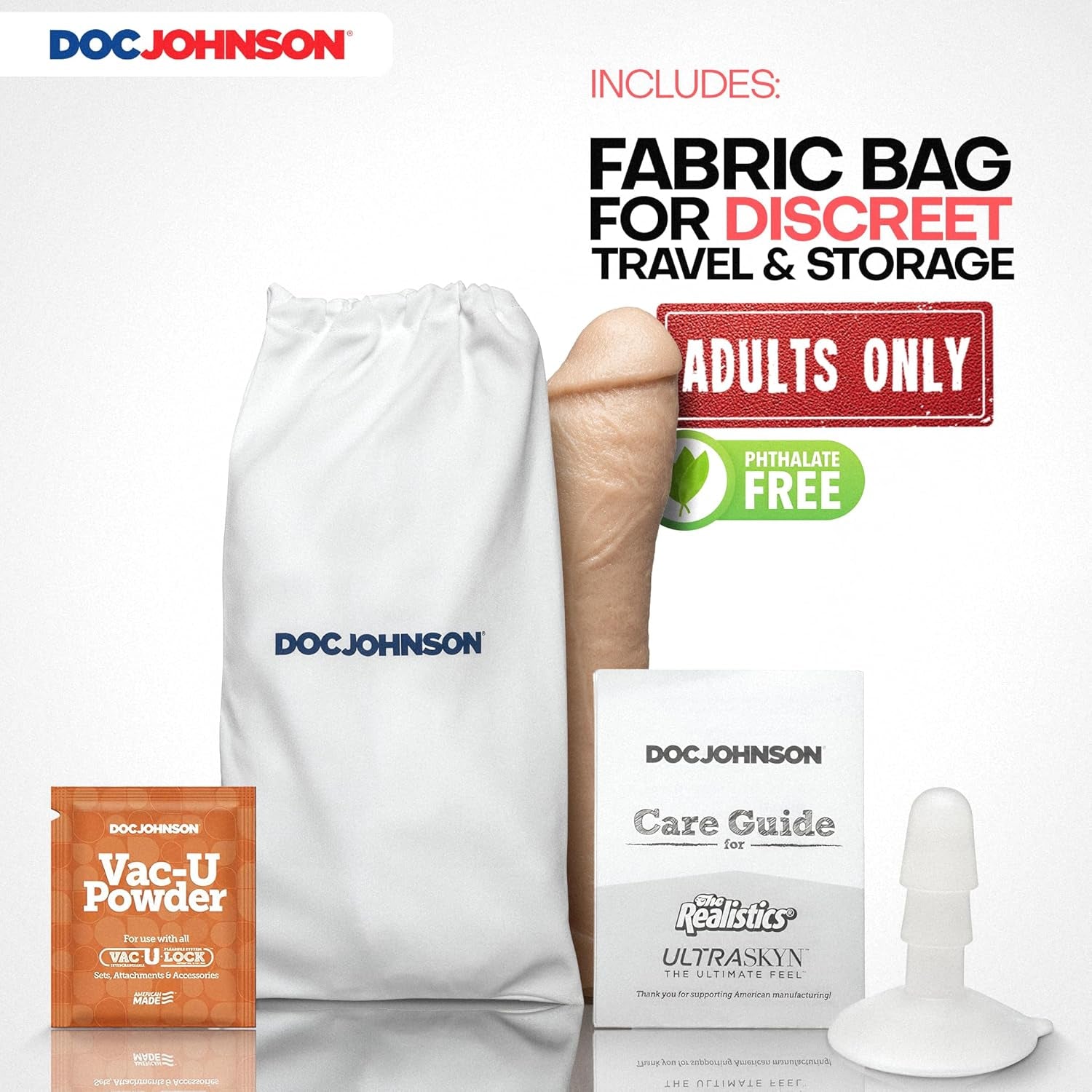 Signature Series - Jeff Stryker - 10 Inch Realistic ULTRASKYN Dildo with Removable Vac-U-Lock Suction Cup - F-Machine & Harness Compatible - for Adults Only, Vanilla