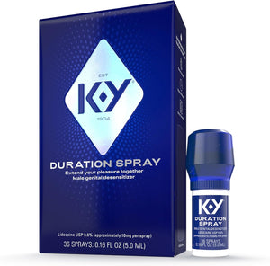 Duration Spray for Men,  Male Genital Desensitizer Numbing Spray to Last Longer, 0.16 Fl Oz, 36 Sprays, Made with Lidocaine to Help Men Last Longer in Bed