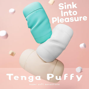 Puffy Sugar White Reusable Male Masturbator Pillowy Soft Pleasure Device