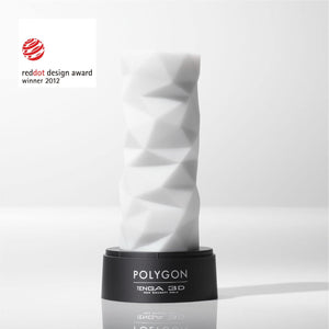 3D Sensual Massage Male Masturbator Soothing Sculpted Masturbation Cup for Men Reusable Pleasure Sleeve Device TNH-004 POLYGON, White (TNH004)
