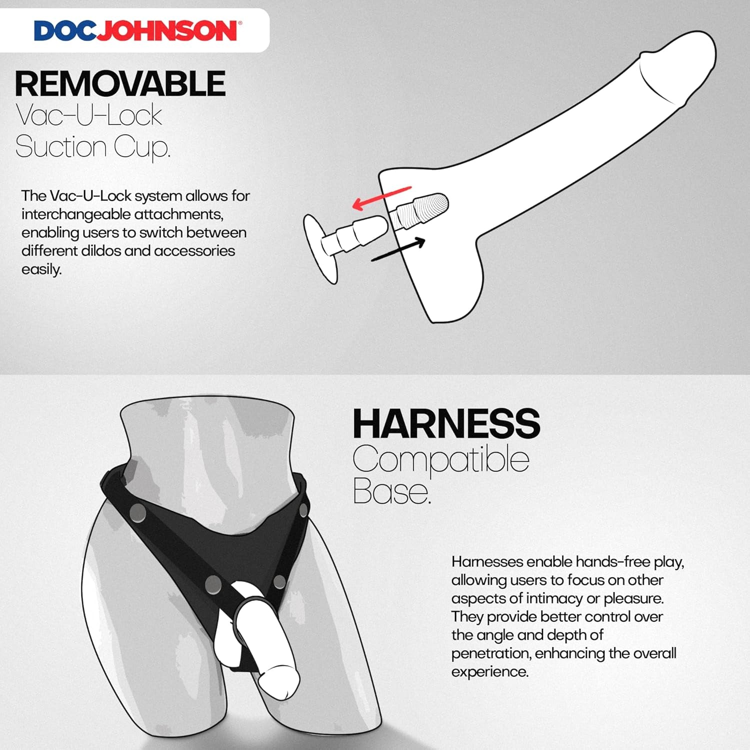 Signature Series - Jason Luv - 10 Inch Realistic ULTRASKYN Dildo with Removable Vac-U-Lock Suction Cup - F-Machine & Harness Compatible - for Adults Only, Chocolate