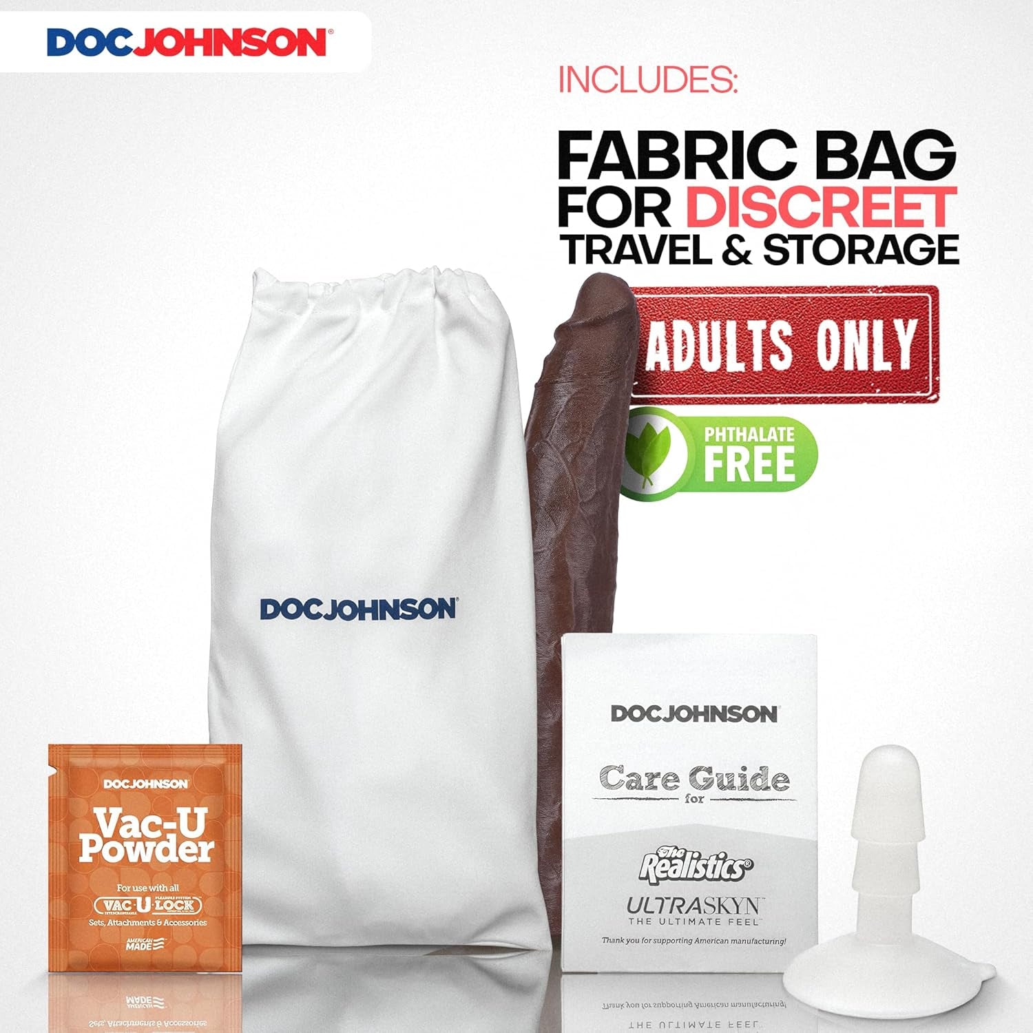 Signature Series - Damion Dayski - 12 Inch ULTRASKYN Dildo with Removable Vac-U-Lock Suction Cup - F-Machine & Harness Compatible - for Adults Only, Chocolate