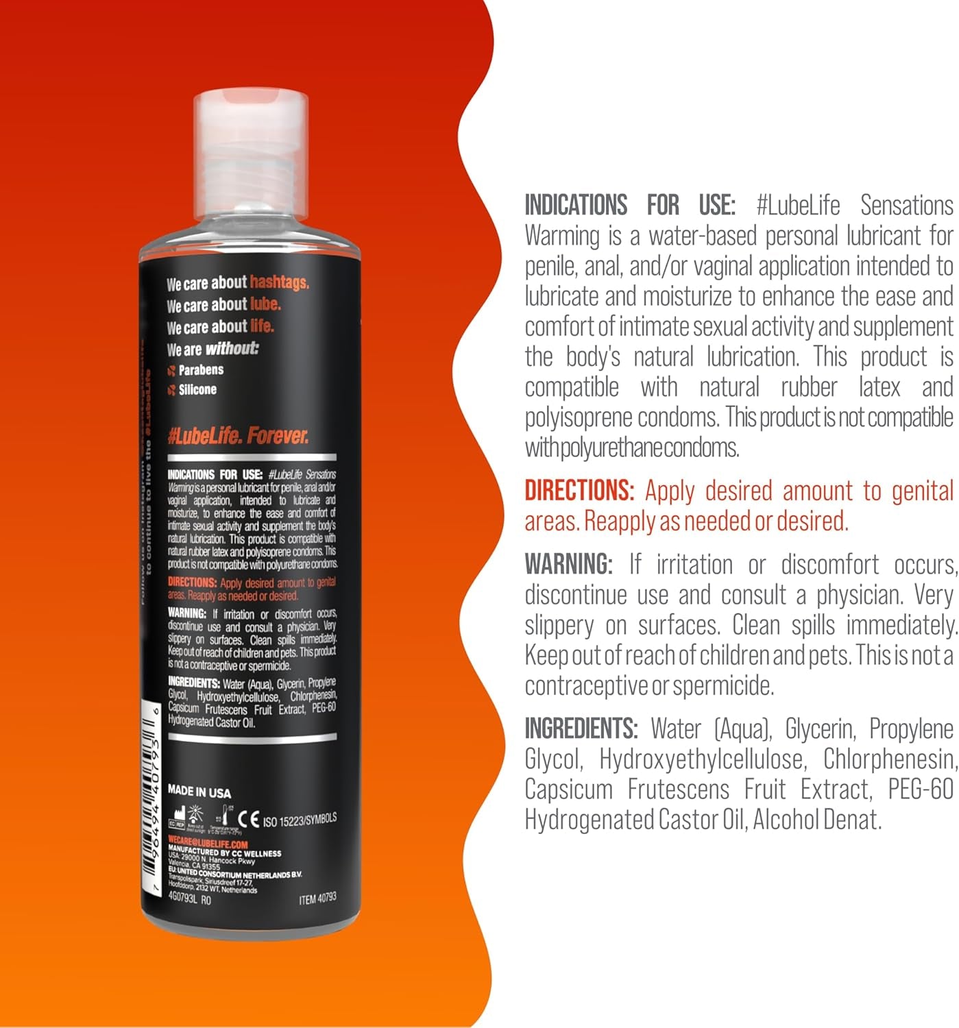 Lubelife Sensations Pleasure Kit Water Based Cooling & Warming Personal Lubricant, for a Tingling and Invigorating Intimate Experience, Lube for Men, Women & Couples, 4Fl Oz (Pack of 2)