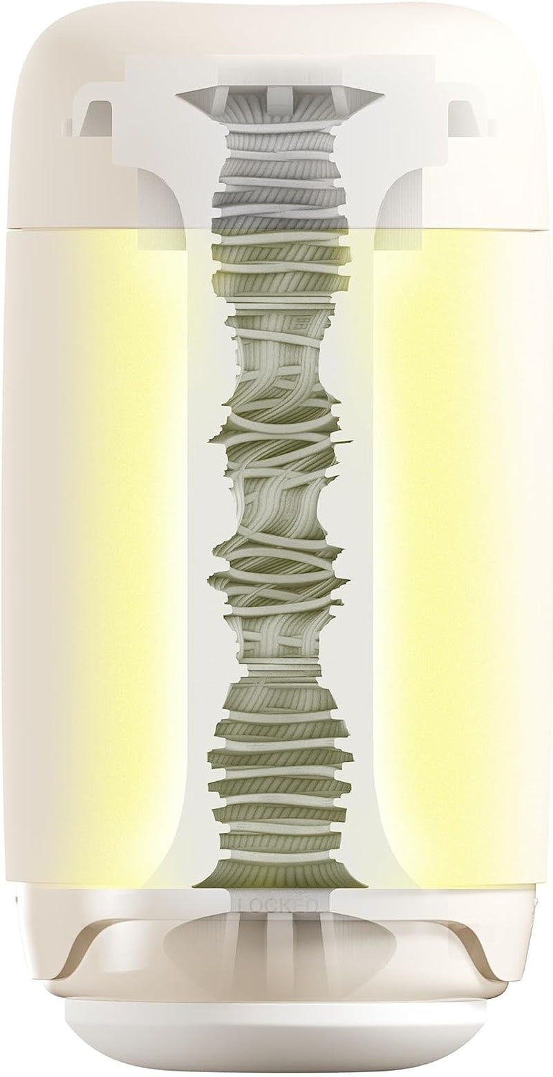 Puffy Latte Brown Reusable Male Masturbator Pillowy Soft Pleasure Device