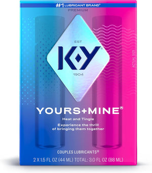 Yours + Mine Couples Personal Lube, Two Personal Lubricants, Water Based Lube for Women & Glycerin-Based Lube for Men, 2 X 1.5 FL OZ